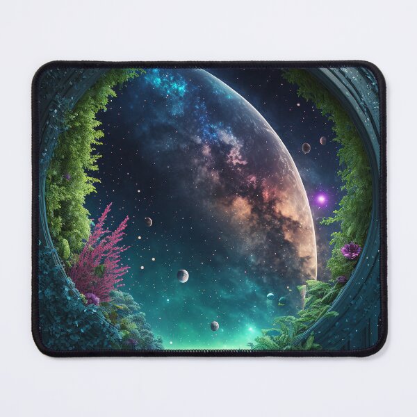 Item preview, Flowery Intergalactic Door designed and sold by Dicoart.