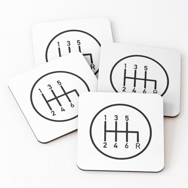 Item preview, 6 Speed Manual Transmission Logo 2 (Black, R Bottom Right) designed and sold by 718Raindeer.