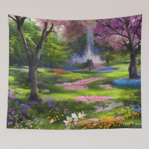 Item preview, Arte Digital, Parque en Primavera designed and sold by MinasStore.