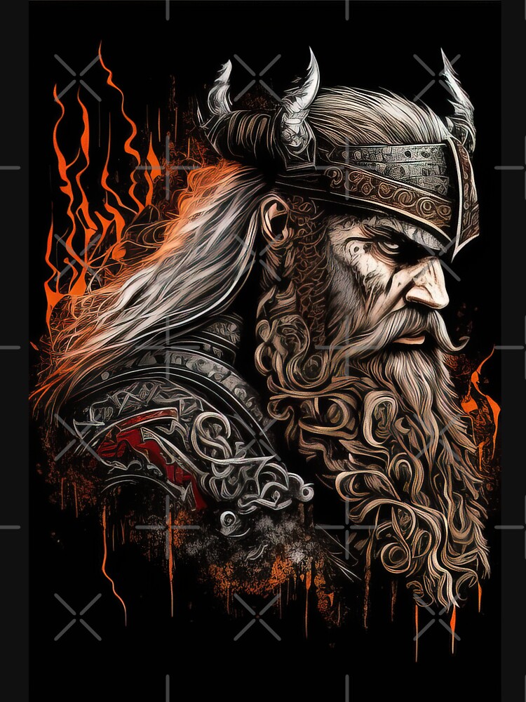 Badass viking warrior t shirt design