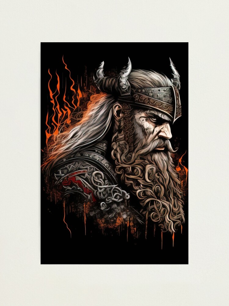 Badass viking warrior t shirt design