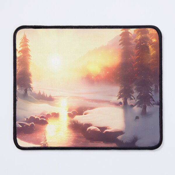 Item preview, Winter landscape in golden hour designed and sold by Maniock.
