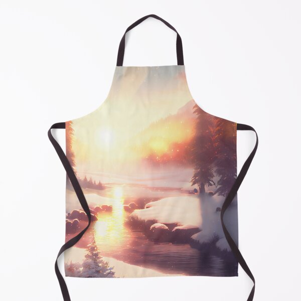 Item preview, Winter landscape in golden hour designed and sold by Maniock.