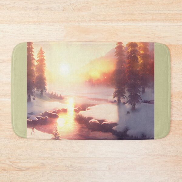 Item preview, Winter landscape in golden hour designed and sold by Maniock.