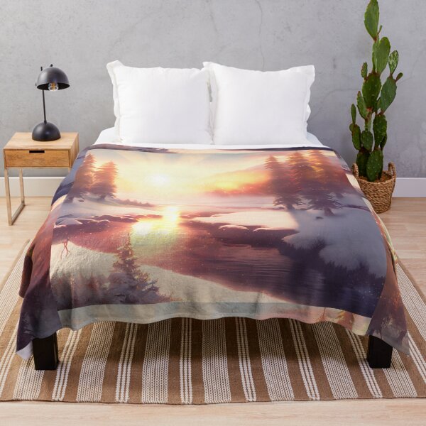 Item preview, Winter landscape in golden hour designed and sold by Maniock.