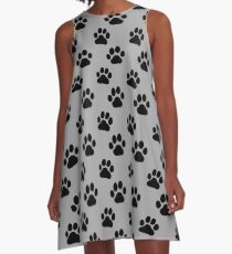 Dog Paw Print(s) A-Line Dress