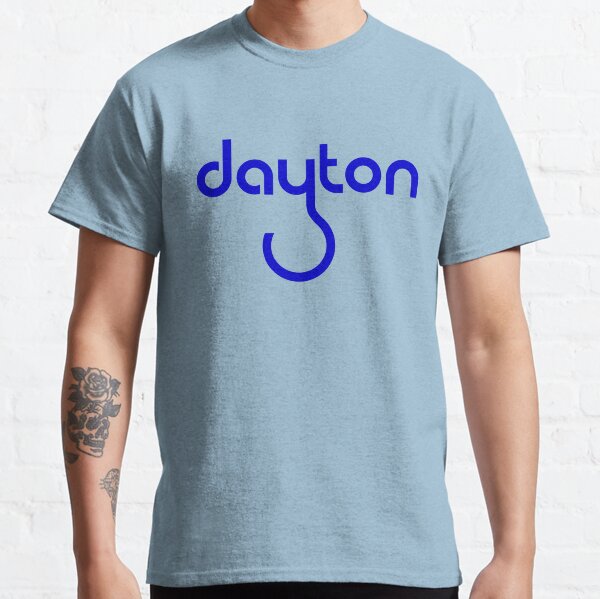 80s Dayton Football Logo - Solid Blue Classic T-Shirt