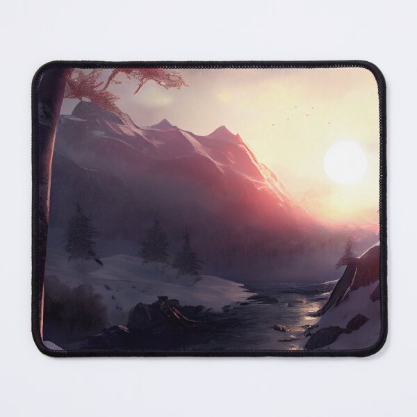 Item preview, River and forest in winter at sunrise. designed and sold by Maniock.