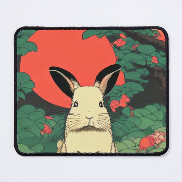 Item preview, Vintage Sunset with American Mini Rex Bunny Rabbit of Cottagecore designed and sold by wigobun.