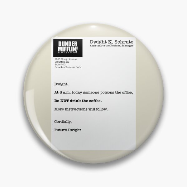 Item preview, Message From Future Dwight  designed and sold by thebcarts.