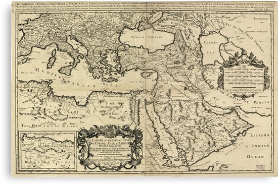 Karte Des Osmanischen Reiches 1680 Leinwanddruck Von Allhistory Redbubble