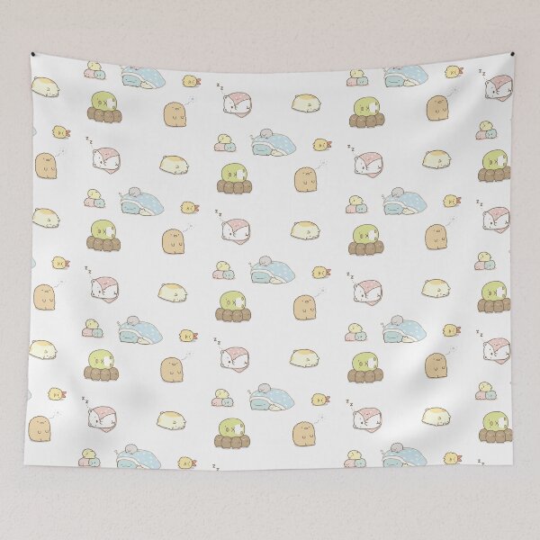 Item preview, Sleepyheads From Sumikkogurashi Seamless Pattern designed and sold by littlerosefox.