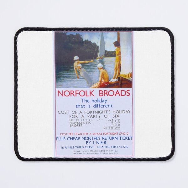 Item preview, Vintage LNER Railway travel poster Norfolk Broads holidays designed and sold by Random Railways.