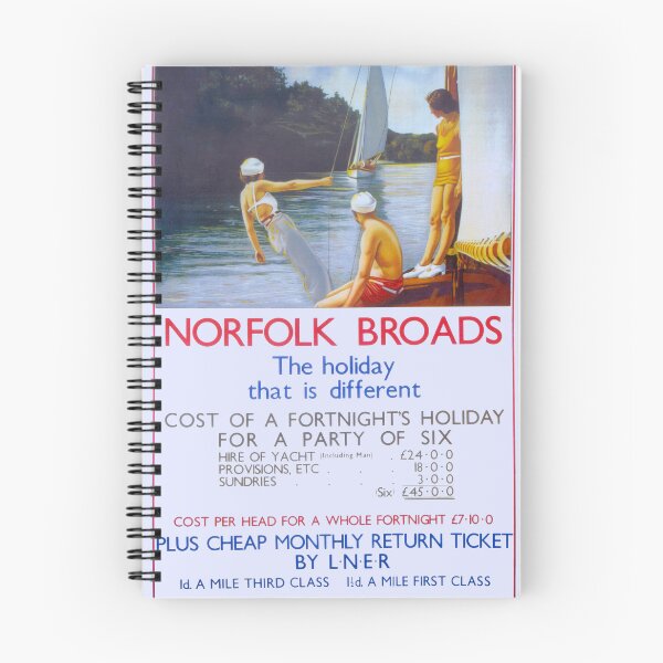 Item preview, Vintage LNER Railway travel poster Norfolk Broads holidays designed and sold by Random Railways.