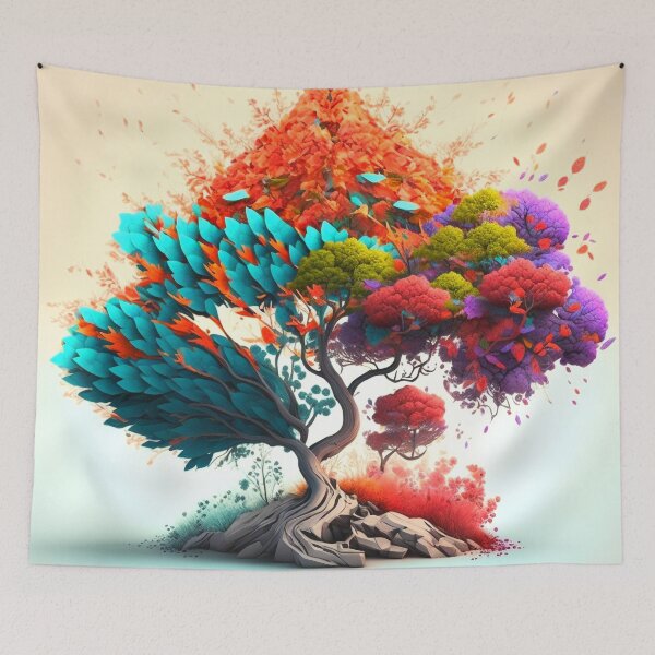 Item preview, Tree Fibonacci Style Colourful Nature Abstract designed and sold by RAGANADesign.