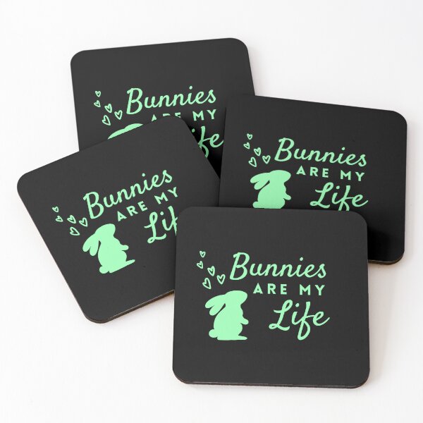 Item preview, Simple Bunnies Are My Life in Mint Green ❤ designed and sold by hearthearts.