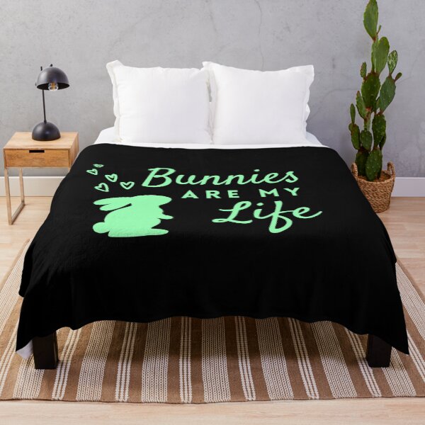 Item preview, Simple Bunnies Are My Life in Mint Green ❤ designed and sold by hearthearts.