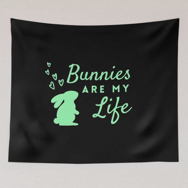 Item preview, Simple Bunnies Are My Life in Mint Green ❤ designed and sold by hearthearts.