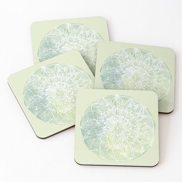 Item preview, Green Mandala Lotos 'Pine' Art Watercolor designed and sold by Glatti.