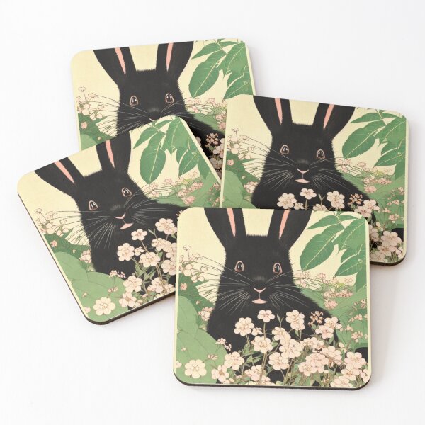 Item preview, Cute Black Mini Rex Rabbit Wishes You Happy Chinese New Year designed and sold by wigobun.