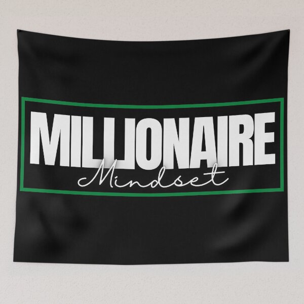 Item preview, Millionaire Mindset green frame poster  designed and sold by KingsManKind.