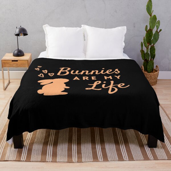 Item preview, Simple Bunnies Are My Life in Soft Orange ❤ designed and sold by hearthearts.