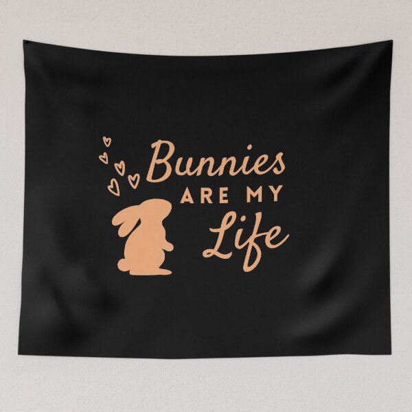 Item preview, Simple Bunnies Are My Life in Soft Orange ❤ designed and sold by hearthearts.
