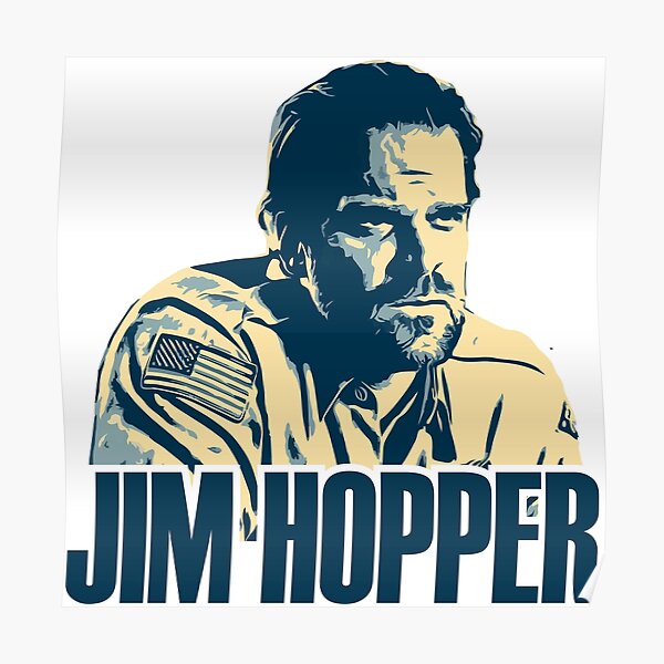 "jim hopper" Poster for Sale by christinavaz Redbubble