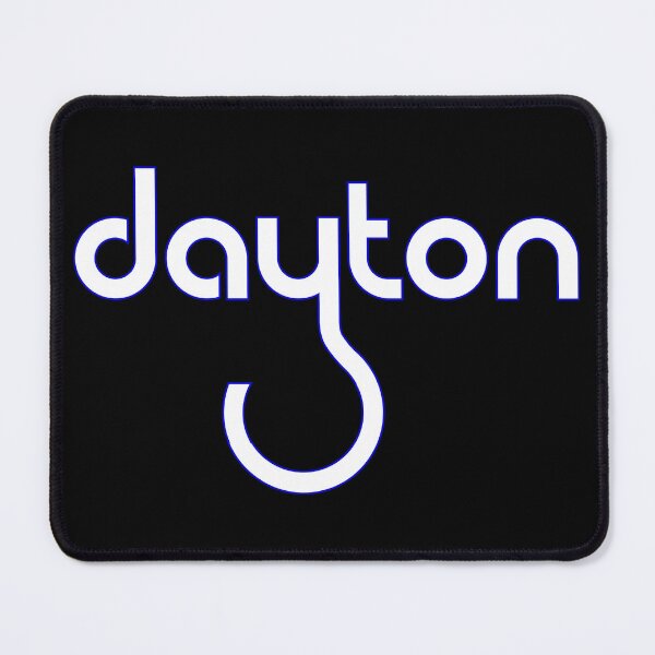 Item preview, 80s Dayton Football Logo - Solid White with Blue Outline designed and sold by Hitchapps.
