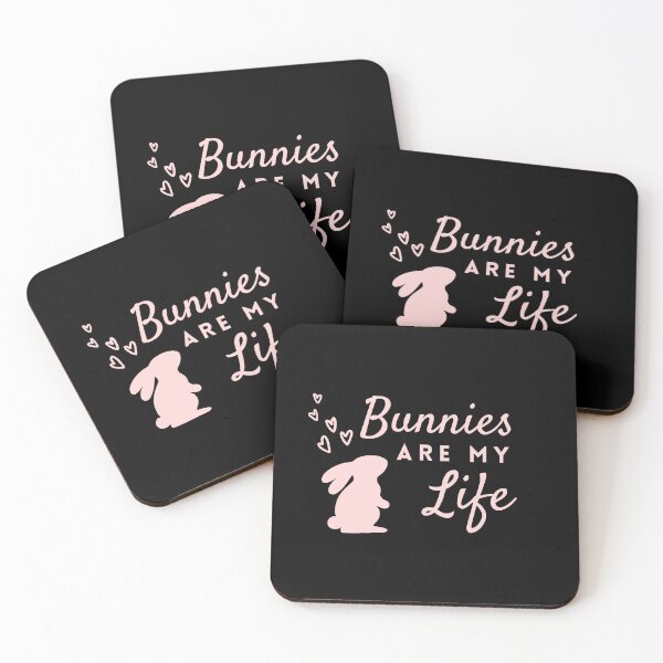 Item preview, Simple Bunnies Are My Life in Pink ❤ designed and sold by hearthearts.