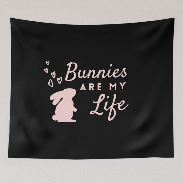Item preview, Simple Bunnies Are My Life in Pink ❤ designed and sold by hearthearts.