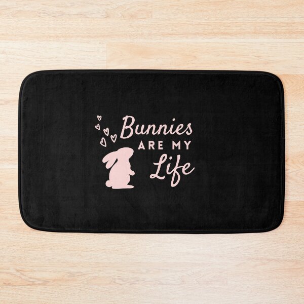 Item preview, Simple Bunnies Are My Life in Pink ❤ designed and sold by hearthearts.