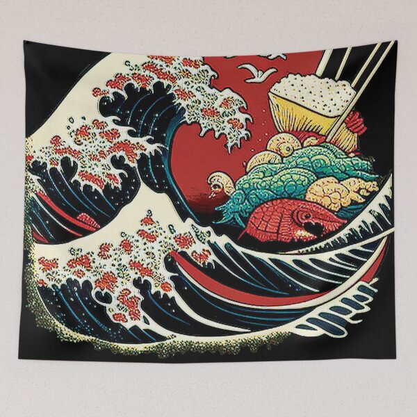 Item preview, Greate wave japanese dragon #2 designed and sold by PhiloSophyEye.