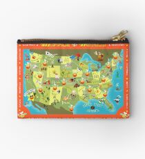 Waffle World Map Studio Pouch