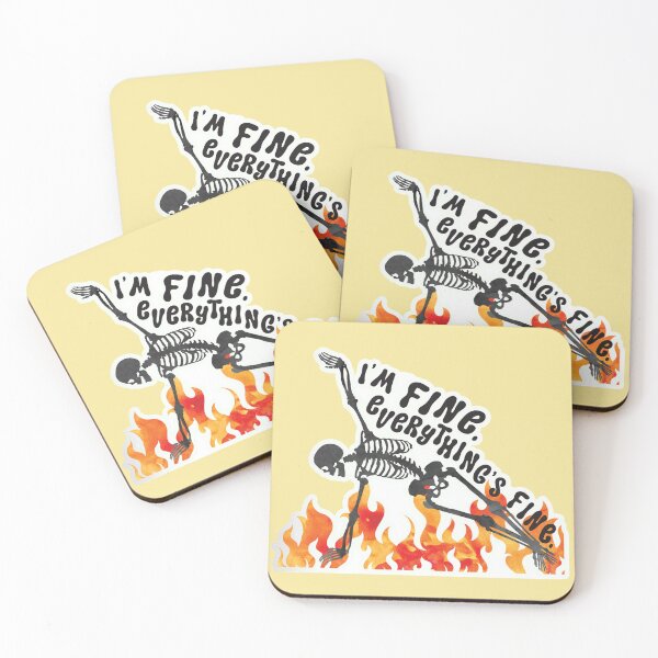 Item preview, Im fine everythings fine - skeleton dancing in fire - It's fine, I'm fine designed and sold by hitechmom.