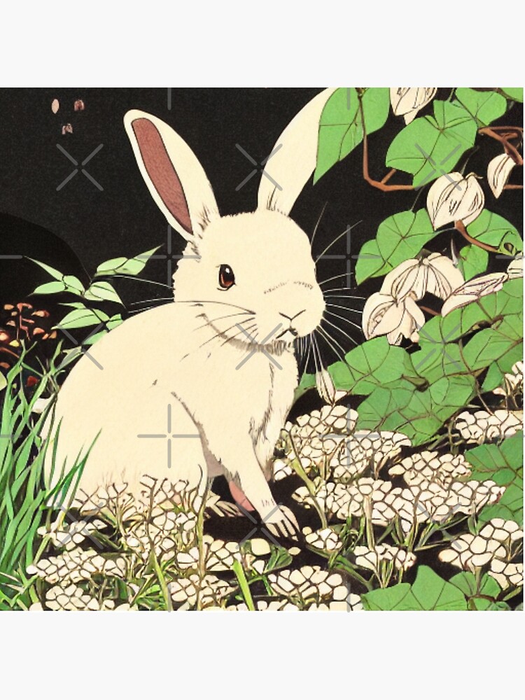 "Cutest WhiteFluffy Bunny Rabbit in the Dark" Poster for Sale by