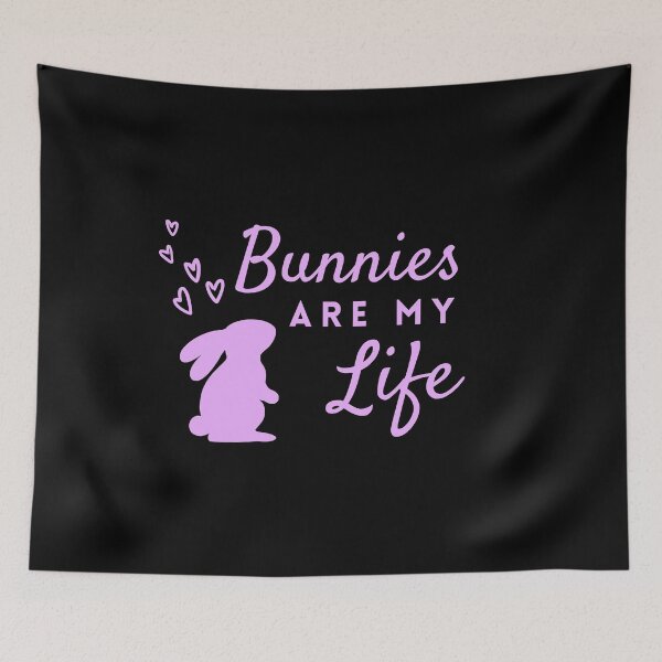 Item preview, Simple Bunnies Are My Life in Purple ❤ designed and sold by hearthearts.
