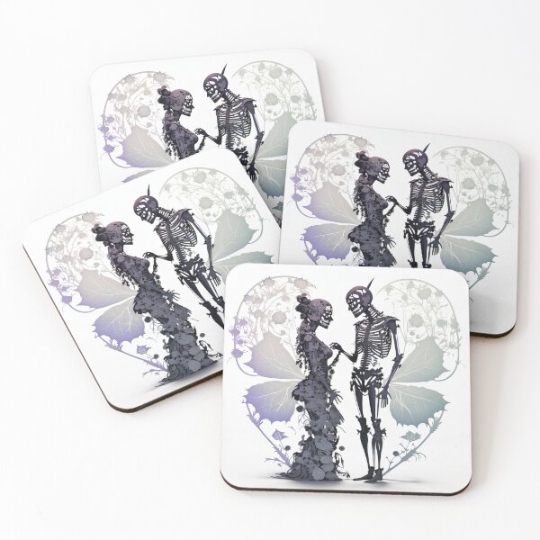 Item preview, Skeleton Couple in Love Holding Hands Valentines, Wedding, Anniversary, Birthday Funny Gift  designed and sold by CoyoteStudio.