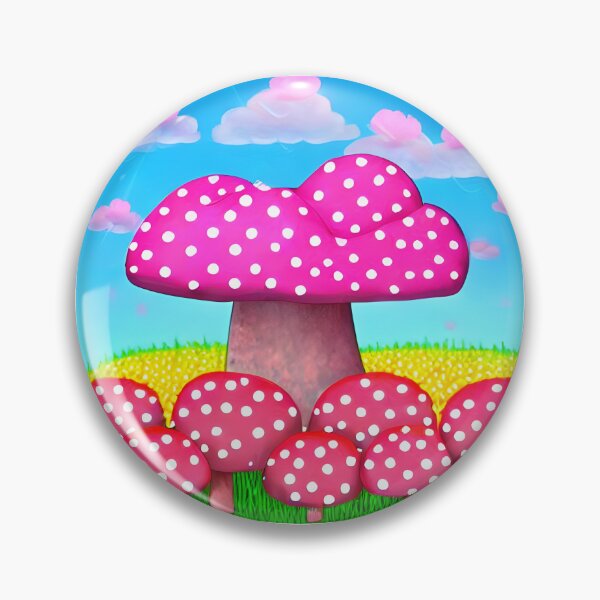Item preview, Hot pink Polka dot mushrooms  designed and sold by TheBigBlue.