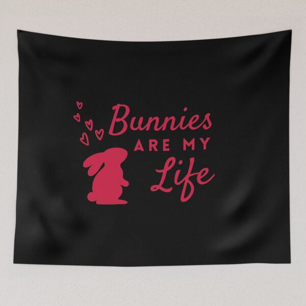 Item preview, Simple Bunnies Are My Life in Red ❤ designed and sold by hearthearts.