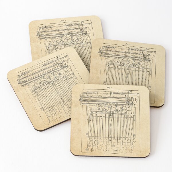 Item preview,  Vintage Typewriter Patent Print designed and sold by HeatherMoonArt.