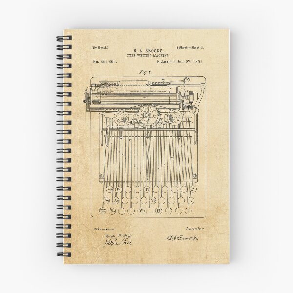 Item preview,  Vintage Typewriter Patent Print designed and sold by HeatherMoonArt.