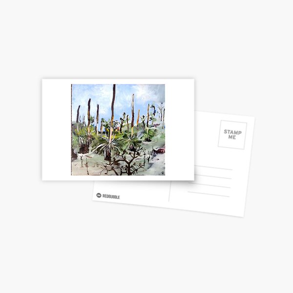 sand heathland after fire Postcard