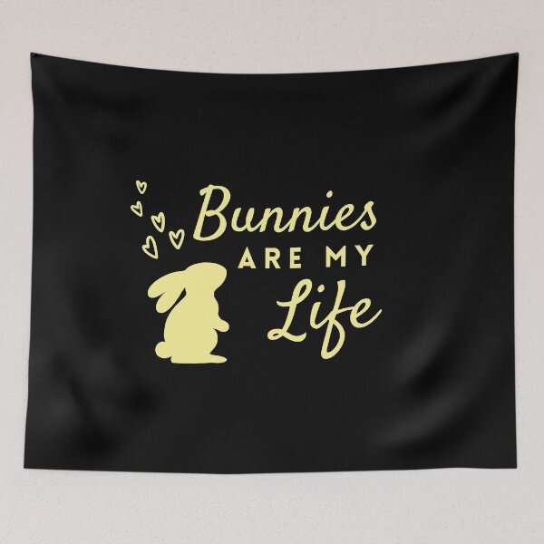 Item preview, Simple Bunnies Are My Life in Yellow ❤ designed and sold by hearthearts.