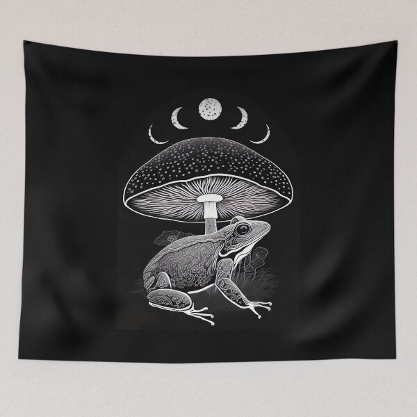 Item preview, Frog Under Mushroom Dark Academia Cottagecore Aesthetic Goth Mystical - Edgy Fairygrunge Look designed and sold by nicestr.