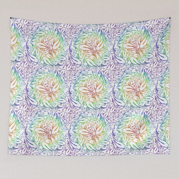 Item preview, Rainbow Fish Pattern designed and sold by makkelart.