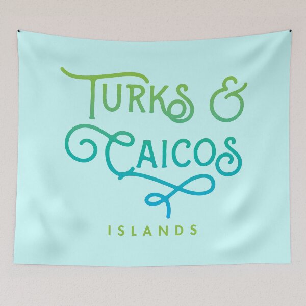 Item preview, Turks and Caicos Islands Typographic Ocean Wave Design designed and sold by Futurebeachbum.