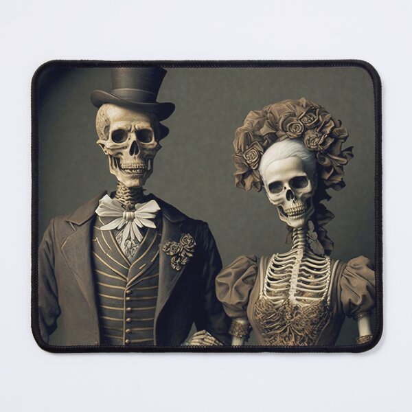 Item preview, Skeleton Couple in Love Holding Hands Valentines, Wedding, Anniversary, Birthday Funny Gift designed and sold by CoyoteStudio.