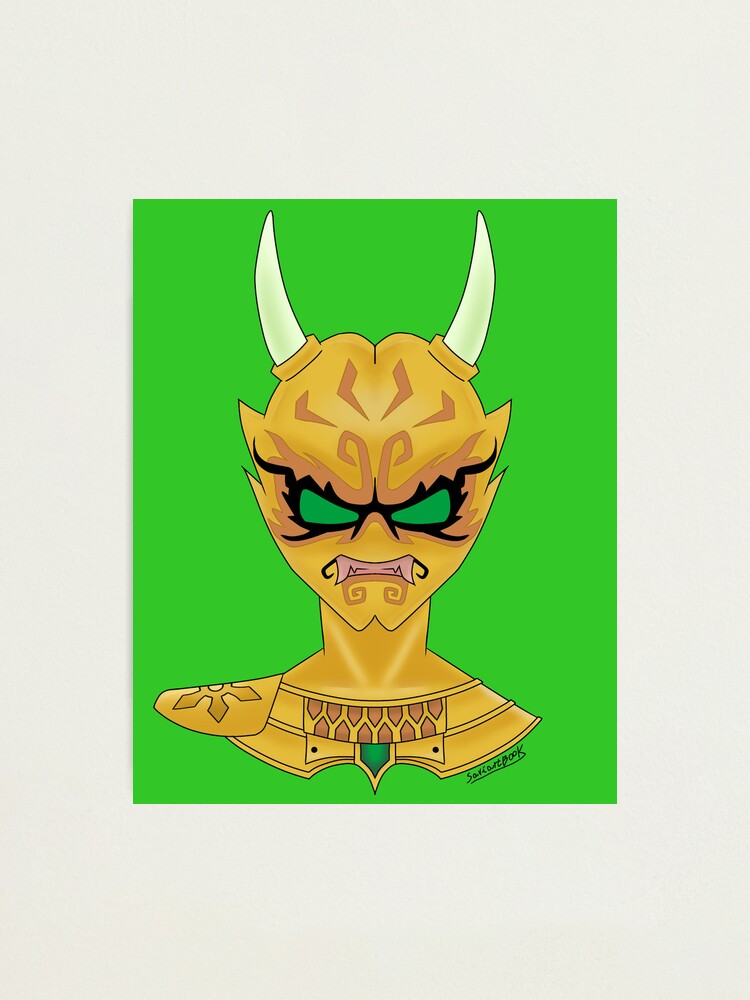 Golden oni Lloyd Garmadon Photographic Print