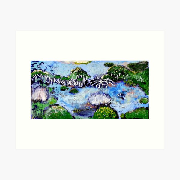 swamp scrub in flood Art Print